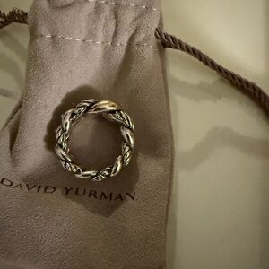 David Yurman Twisted Silver and Gold Ring